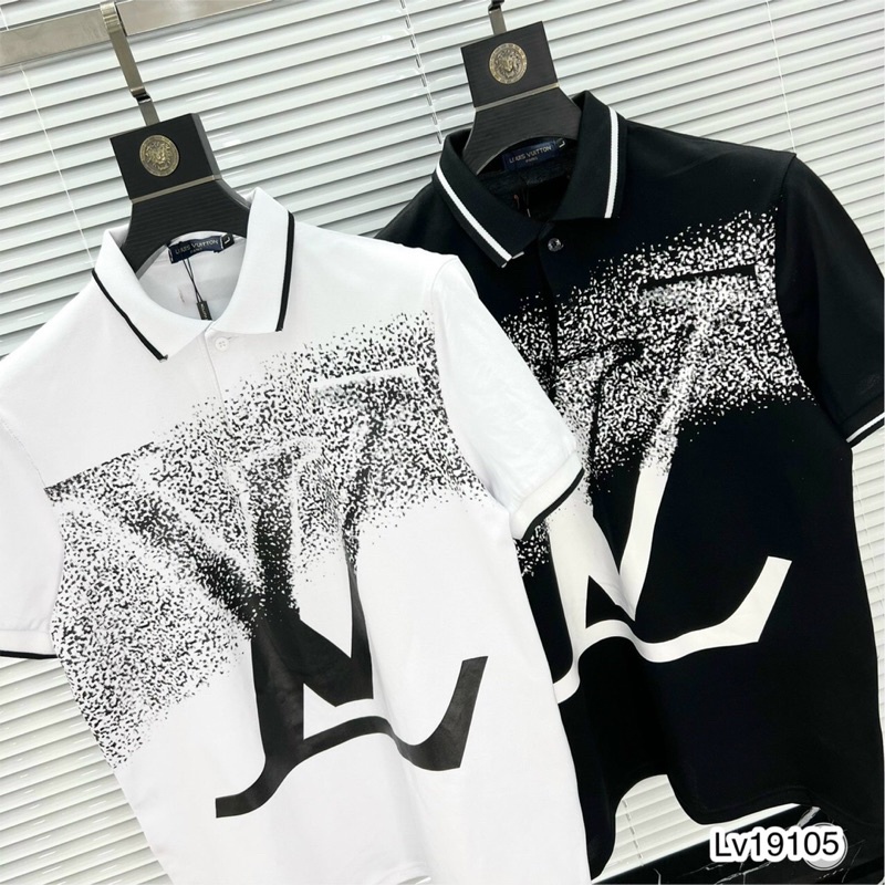 Áo Polo LV Nam In Logo LV Cực Đẹp - Áo Polo LV Nam Loang SPF