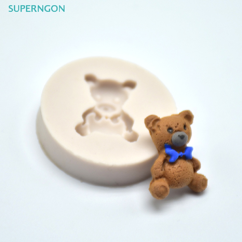 1 Khuôn Silicone TạO HìNh Chú GấU Dễ Thương Trang Trí BáNh