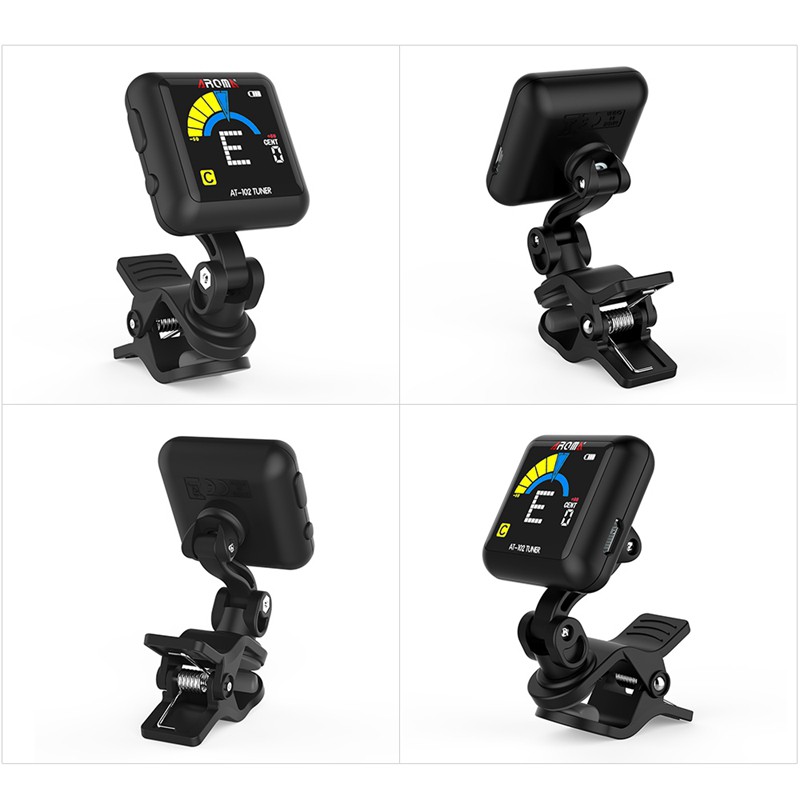 Kẹp điều chỉnh tông cho đàn guitar tích hợp pin và dây cáp USB màu đen
