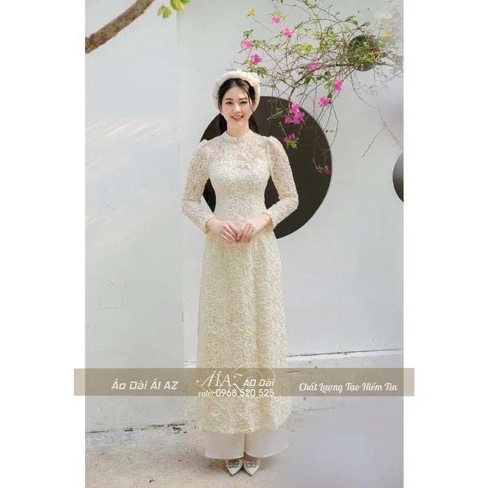 BigSize Áo Dài Cách Tân Nữ Ren Thừng Cao Cấp LD32