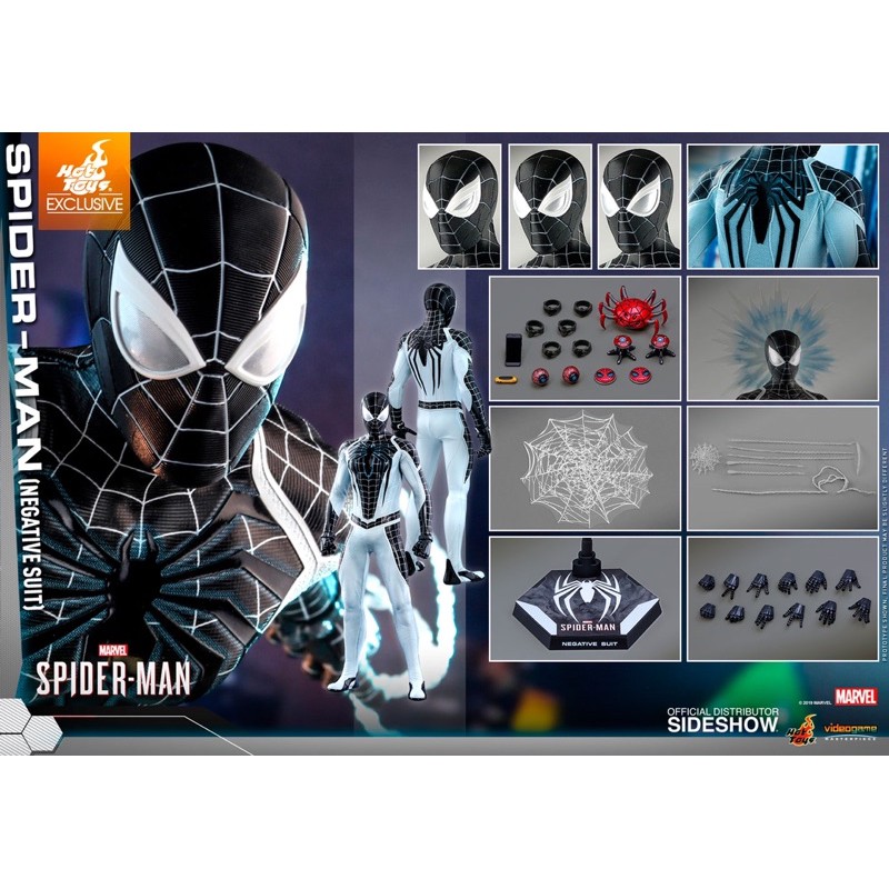 Mô hinhd hottoys Spiderman Negative suit