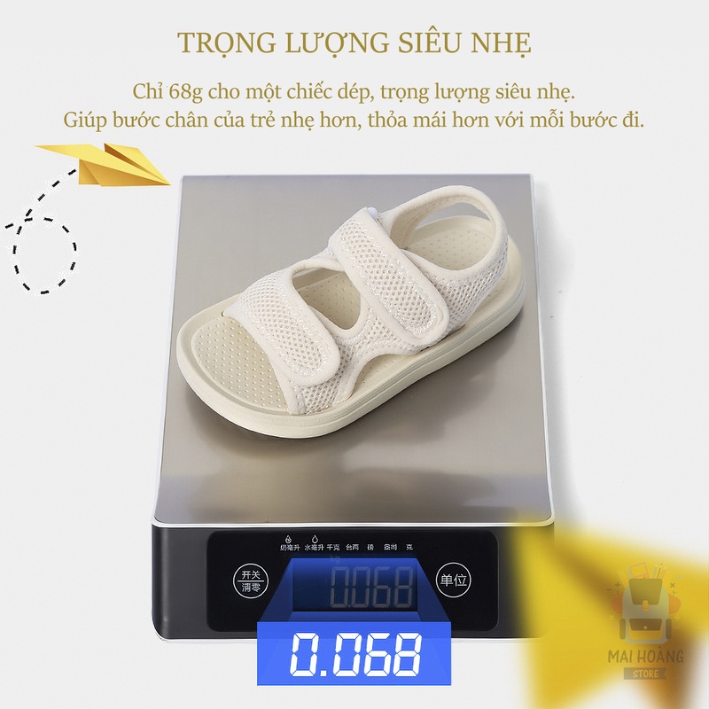 Dép SANDAL cho bé, chính hãng Cheerful Mario. Dép quai hậu cho bé trai, bé gái siêu nhẹ, chống trơn trượt