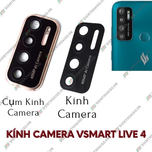 Mặt kính camera vsmart live 4 có sẵn keo