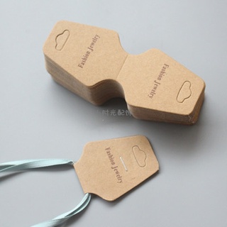 Set 50c thẻ treo dây chuyền vòng tay giấy kraft LVPK035