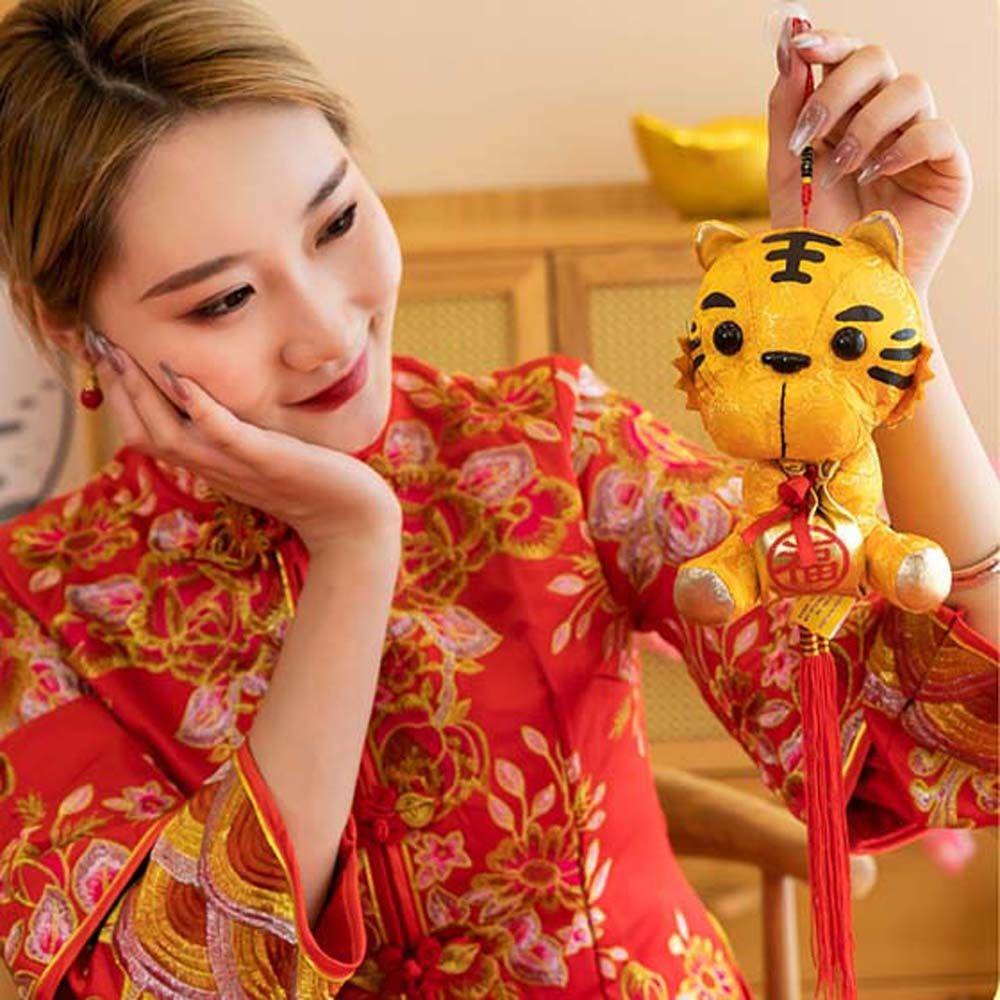 Hổ Nhồi Bông Mềm Mại Trang Trí Năm Mới Phong Cách Trung Hoa