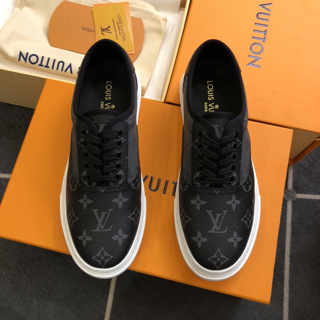 Giày lười da thật cao cấp Louis Vuitton LV mang phong cách thể thao và trẻ trung