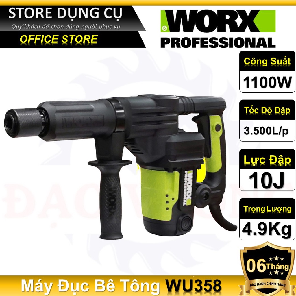 1100W Máy Đục Bê Tông Worx WU358 K08D-022353