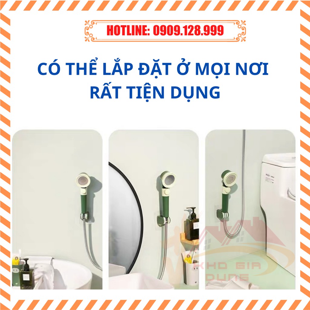 Đầu vòi sen tăng áp đa năng 3 chế độ nước, vòi hoa sen chất liệu nhựa cao cấp màu sắc thời trang