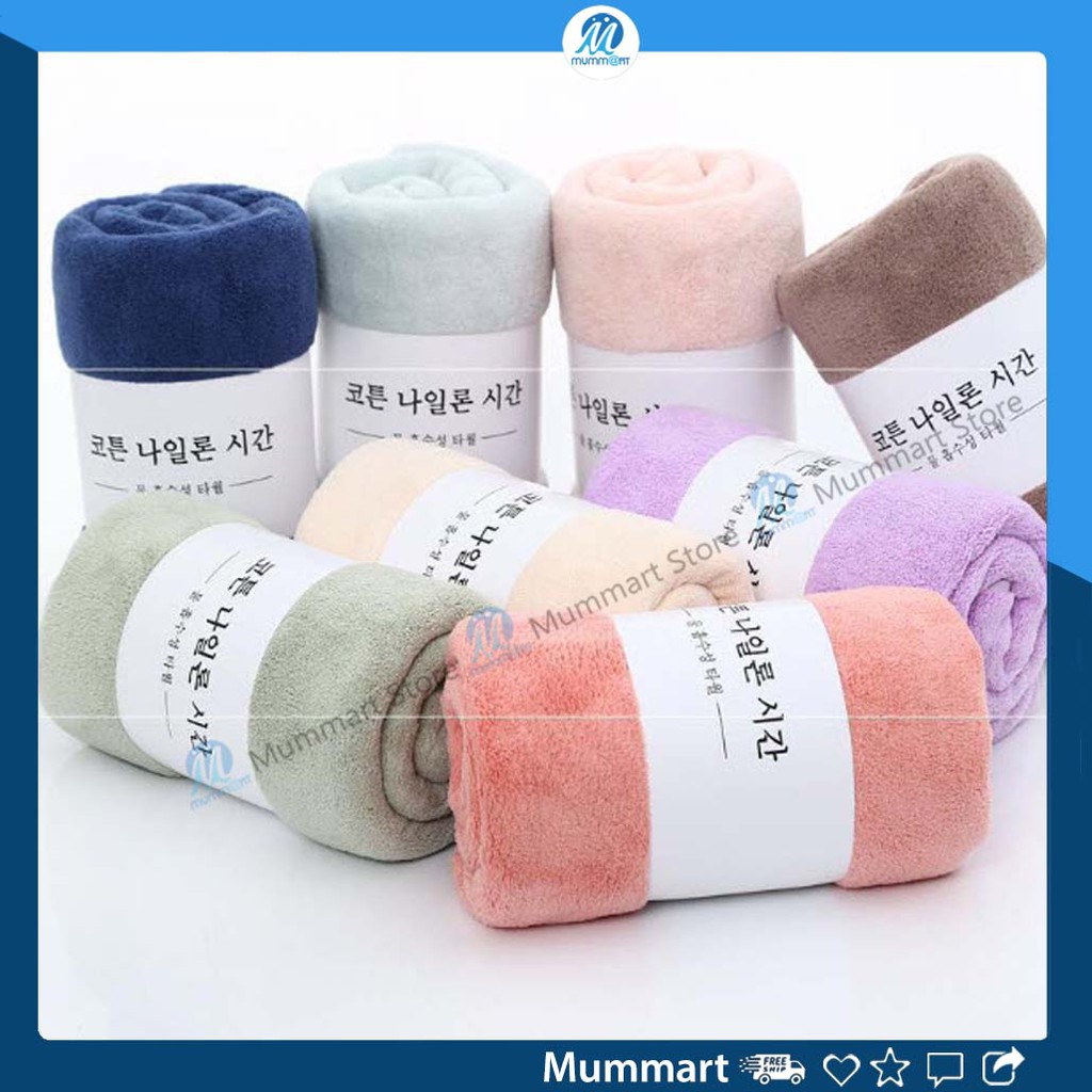 Khăn tắm xuất hàn 140 x 70 cm sợi bông mềm mịn dùng được cho cả trẻ sơ sinh
