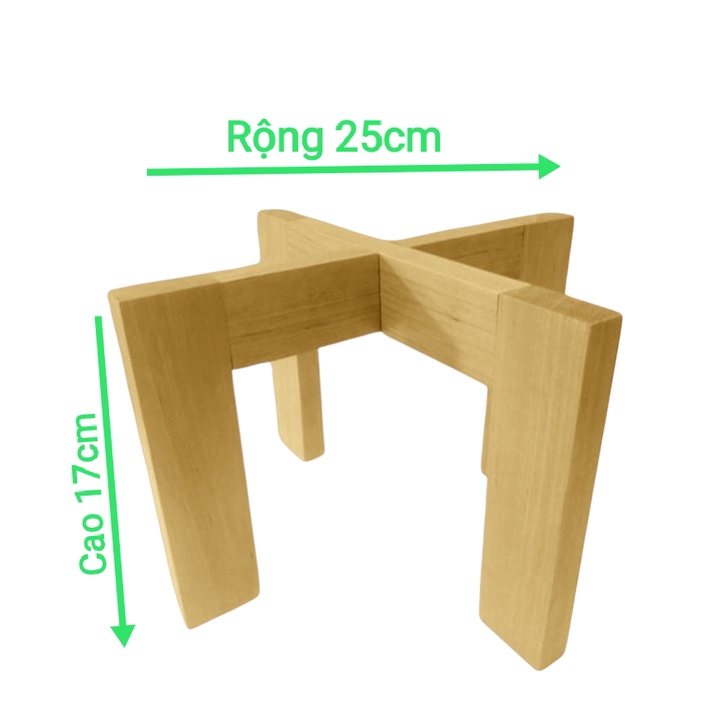 Kệ Giá Để Chậu Hoa, Đôn Để Chậu Hoa Gỗ Để Bàn Hoặc Để Góc Nhà Xinh - Cao 17cm x Rộng 25cm