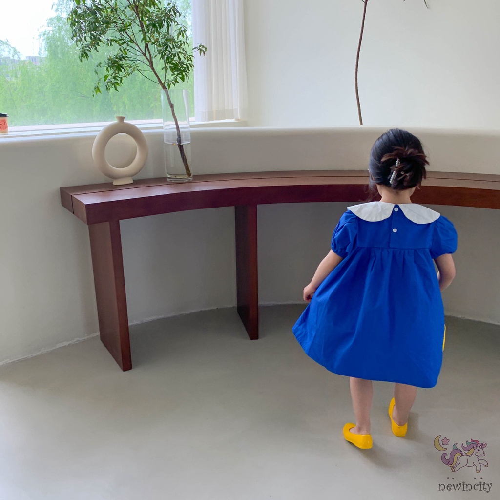 Đầm Công Chúa Tay Ngắn In Hoa Kiểu Hàn Quốc Thời Trang Mùa Hè Cho Bé Gái