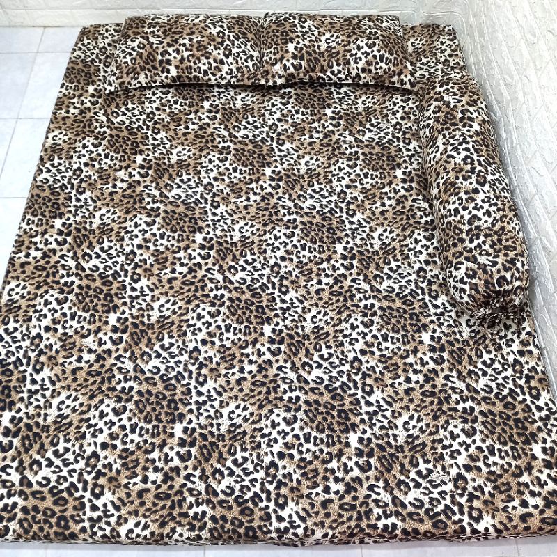 BỘ DRAP THUN HÀN QUỐC 4 MÓN  DA BEO.