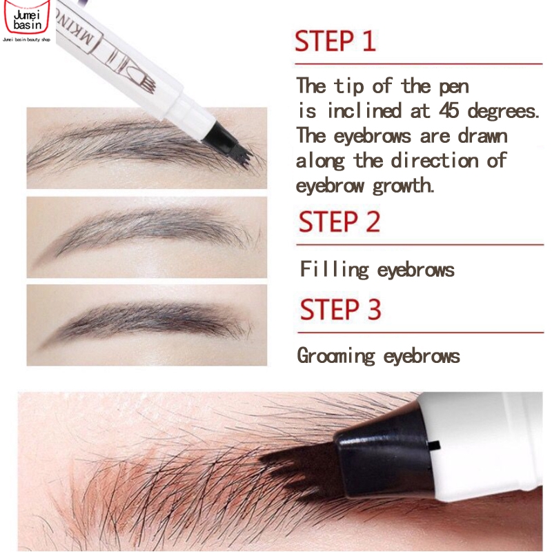 [Hàng mới về] Bút Chì Kẻ Lông Mày Phẩy Sợi Bốn Nhánh Kháng Nước Nhanh Khô