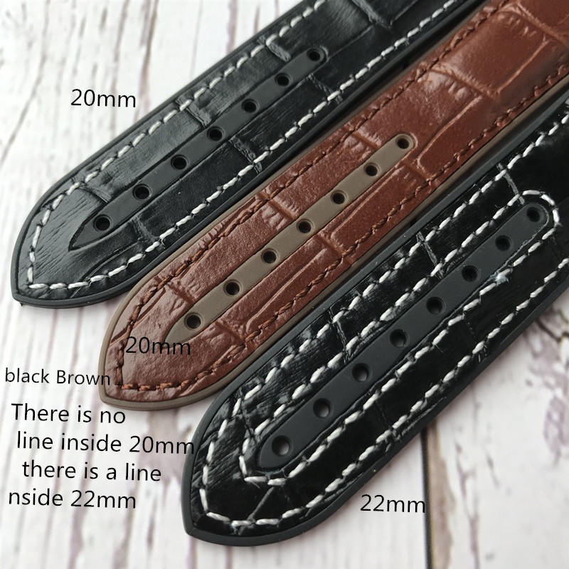 Dây Da Và Cao Su Thay Thế 20Mm 22mm Cho Đồng Hồ OMEGA Planet Seamaster 300 Speedmaster