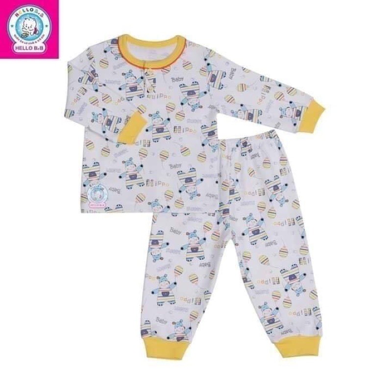 Nhiều màu Bộ bông dài cổ trụ bé trai/bé gái Hello B&B size 1-10 bé 6-35kg HelloBB | ShopHelloBB