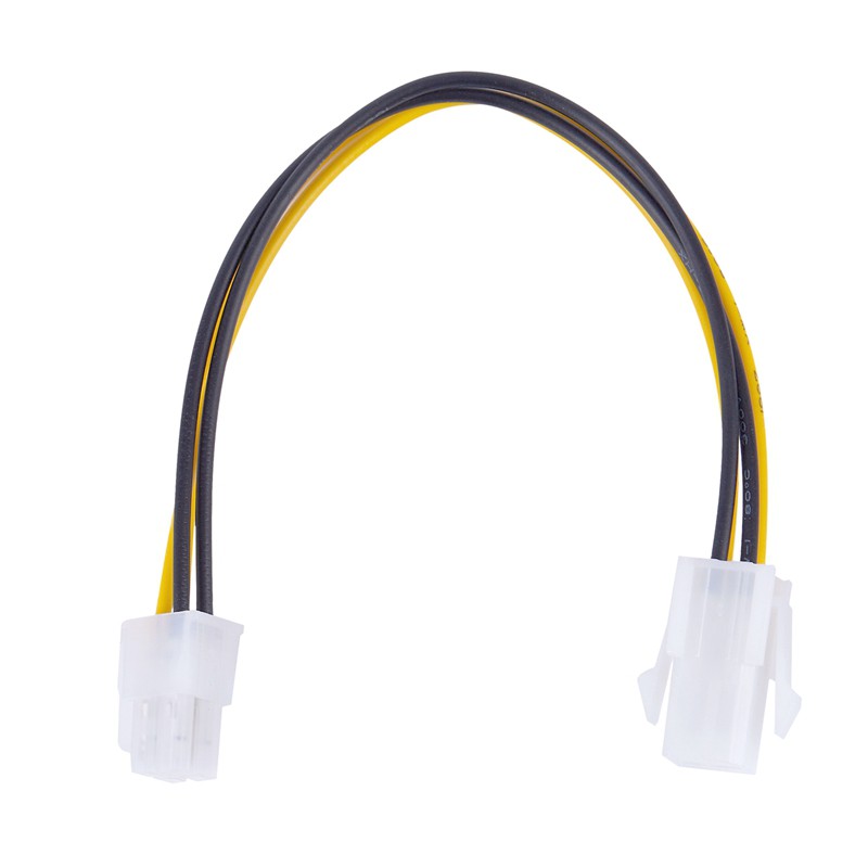 Dây cáp nguồn mở rộng đầu cắm 20cm 12v sang lỗ cắm 4 pin P4