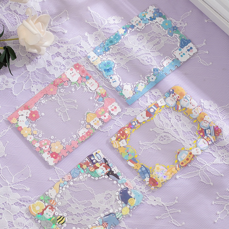 PeachBộ 2 Tấm Sticker Dán Trang Trí Sổ Tay/Album DIY Hình Động Vật Dễ Thương 8 Kiểu
