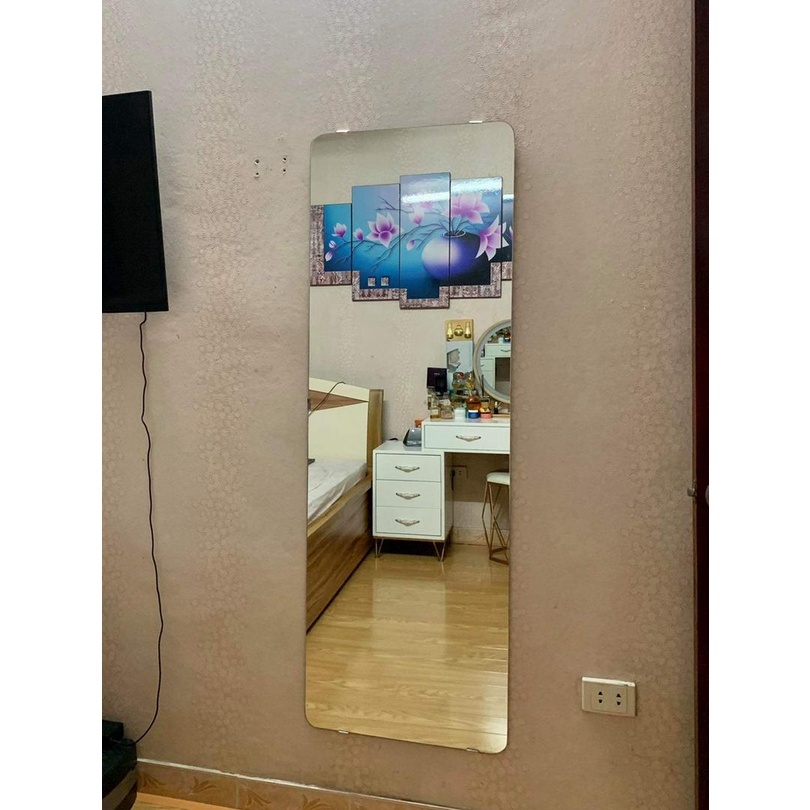 Gương led toàn thân bo cạnh treo tường tính năng led hậu 3 màu kích thước 50x160cm BẢN TIÊU CHUẨN guonghoangkim HK1010