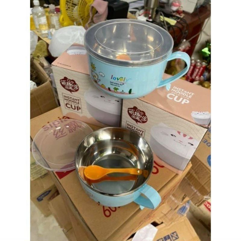 Bát Ăn Cháo Mì Phở kèm thìa siêu tiện lợi sỉ loại đặc biệt