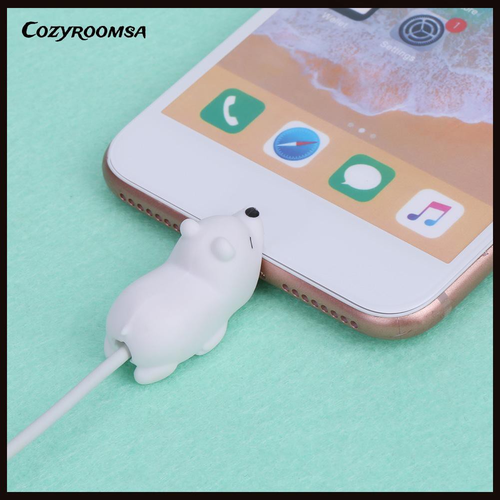 Phụ Kiện Bảo Vệ Đầu Dây Cáp Hình Động Vật Dễ Thương Tiện Dụng