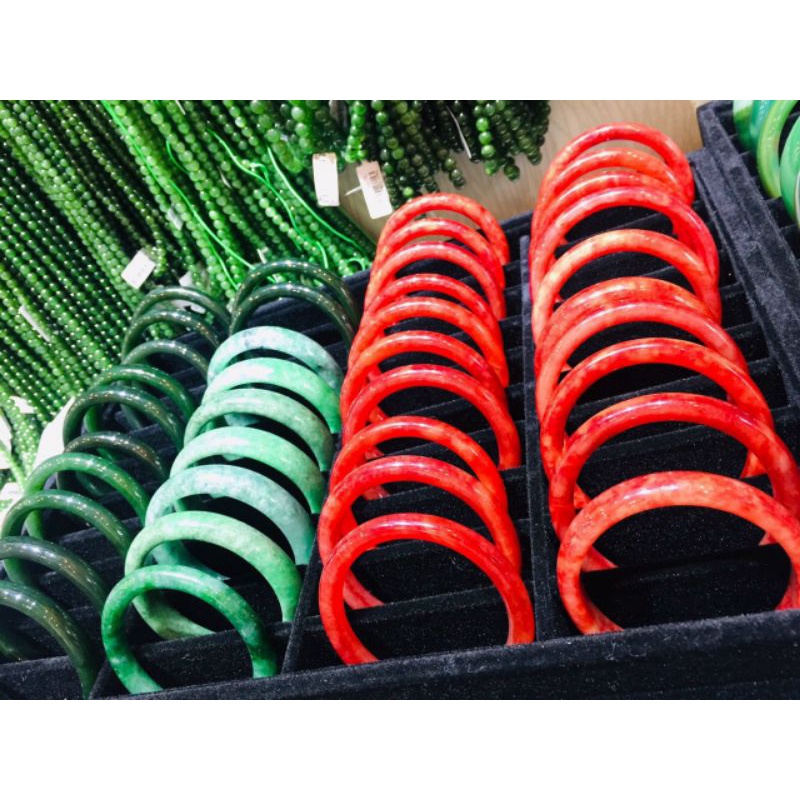 Khay 40 Ô đựng Vòng Ngọc Bản Cứng, Trang Sức Chất Liệu Nhung Cao Cấp