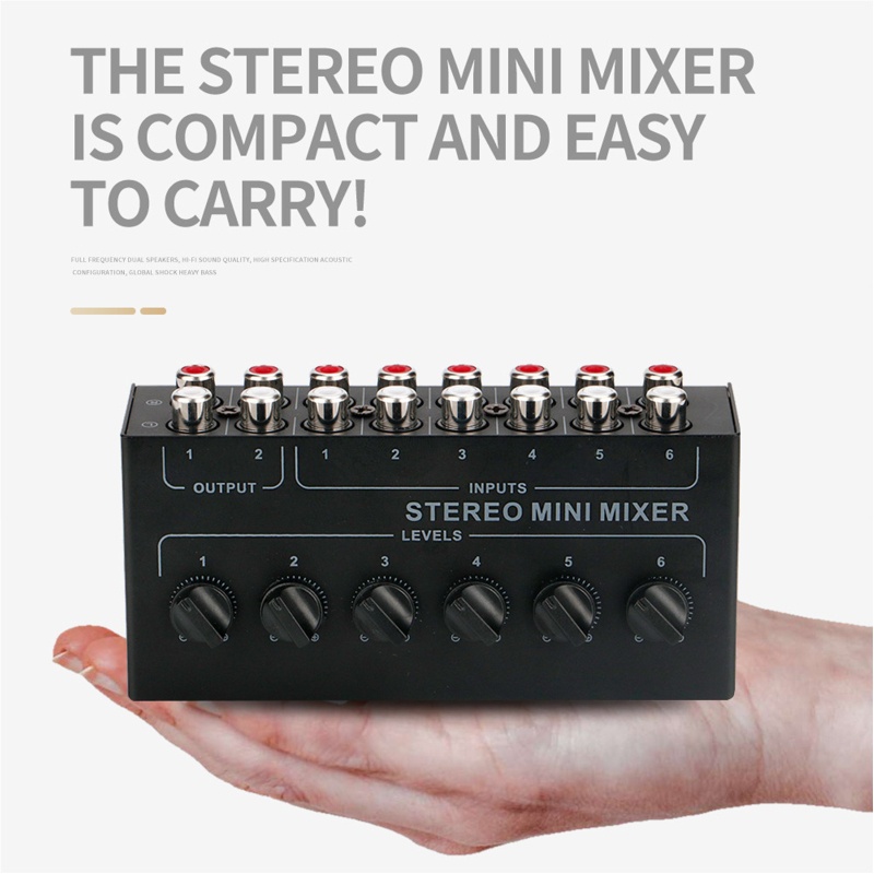 Doublebuy Máy Trộn Âm Thanh Nổi mini cx600 6 Kênh Nhiều Kênh Nhỏ Điều Chỉnh Âm Thanh