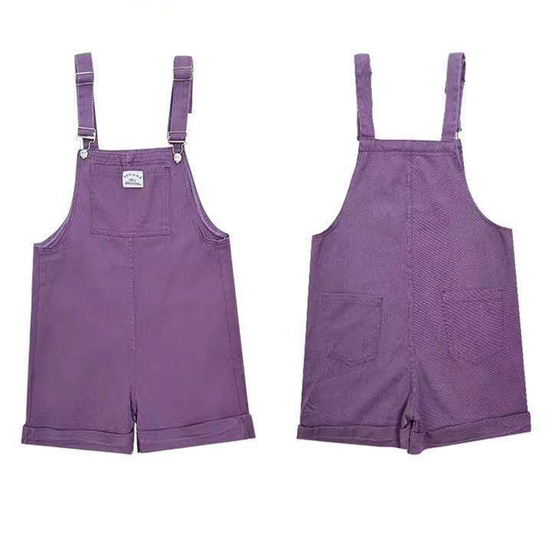 Quần yếm denim ống rộng thời trang cổ điển cá tính cho nữ
