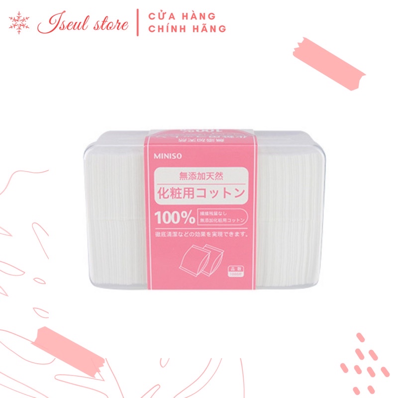 [CHÍNH HÃNG] Bông Tẩy Trang Miniso 1000 miếng