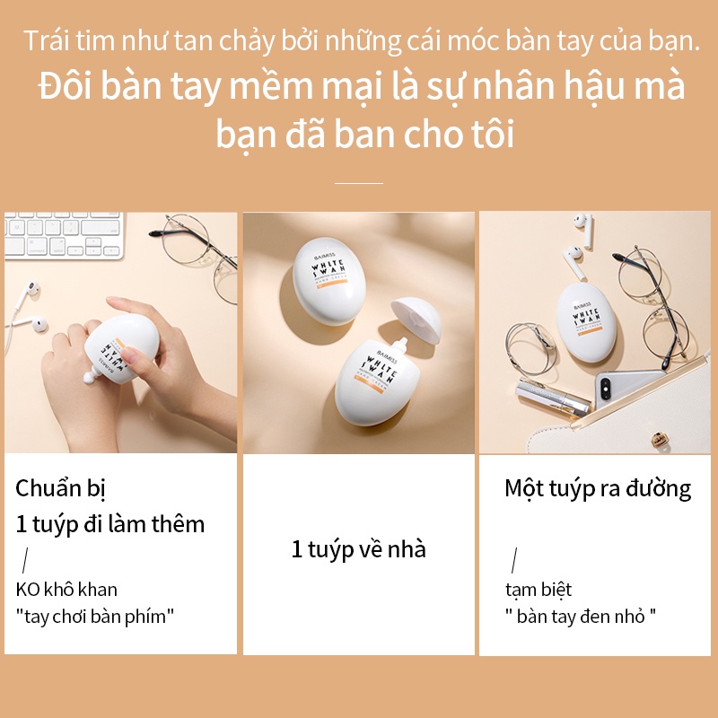 BAIMISS polypeptide kem dưỡng ẩm phục hồi da tay và giúp cải thiện làn da xỉn màu và thô ráp, dưỡng ẩm và cấp ẩm 70g