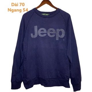 Áo nỉ cổ tròn sweater hiệu JEEP chính hãng secondhand