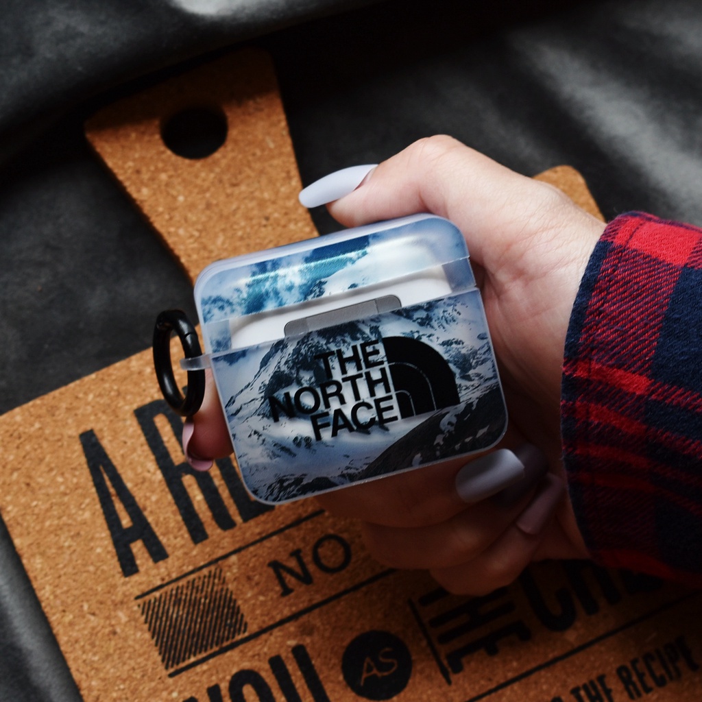 The North Face Vỏ Bảo Vệ Hộp Sạc Tai Nghe airpods 3 Pro 2 3 Họa Tiết NORTH FACE NORTH FACE Màu Trắng Đen Thời Trang 2021 Ốp