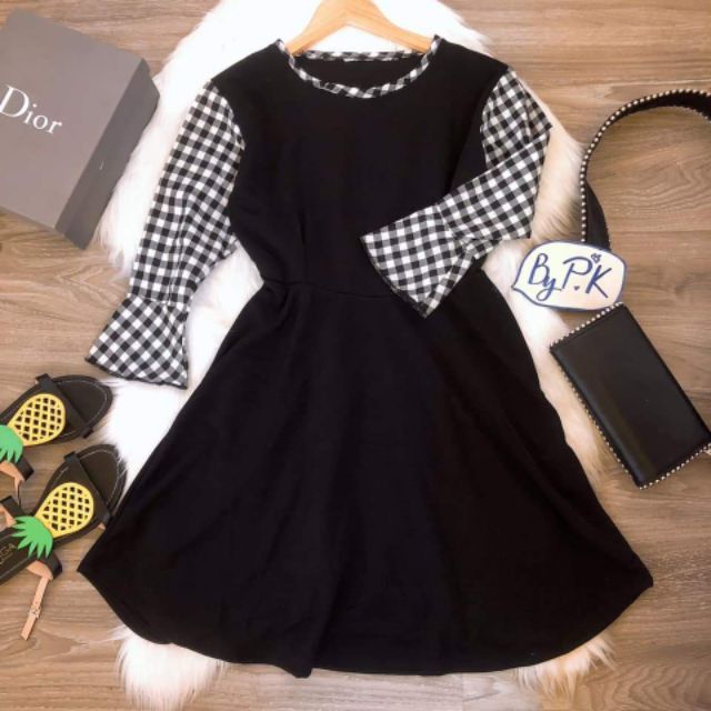 Đầm tay phối kate