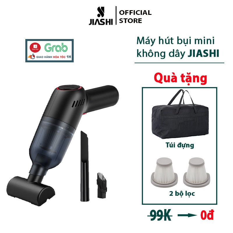 Máy hút bụi cầm tay mini không dây JIASHI, hút bụi giường, ô tô lực hút siêu mạnh 15.000PA bảo hành 12 tháng MHB01