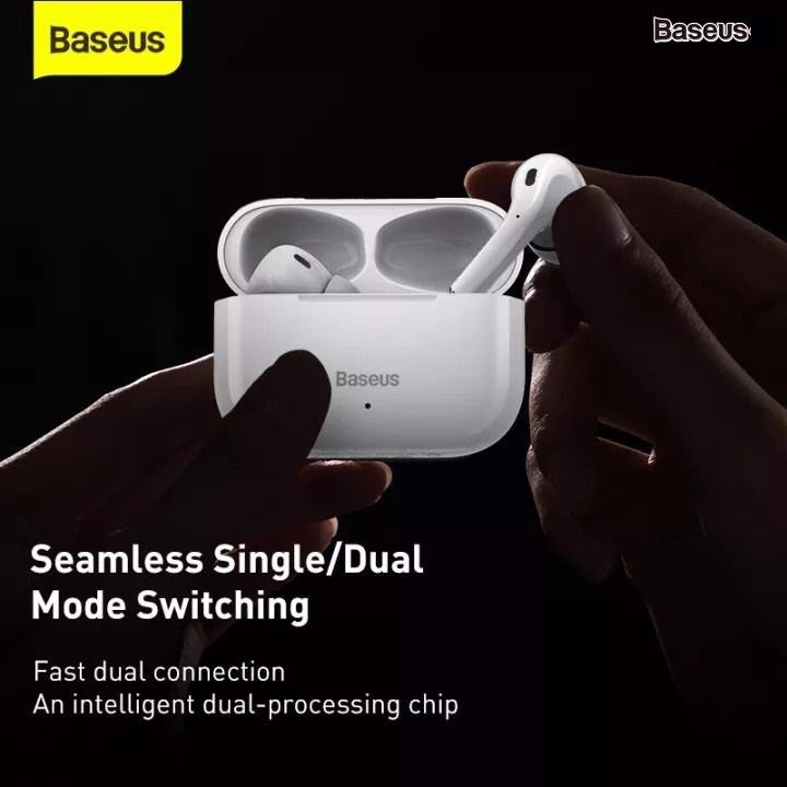 Tai nghe Bluetooth TWS Baseus W3 Stereo W5.0 Chống ồn vật lý, chống thấm, kháng nước iPX5 - Hãng phân phối