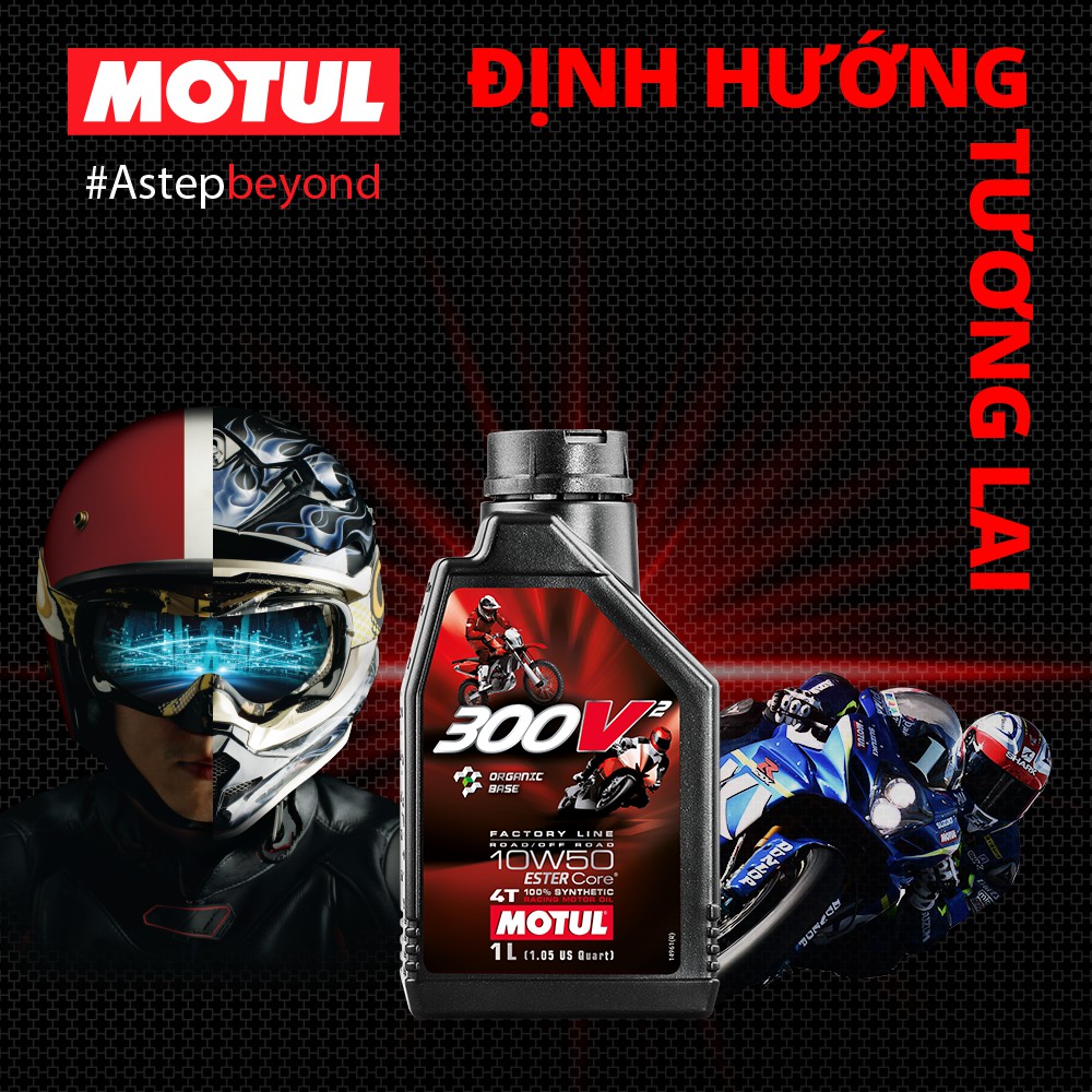 Nhớt Motul 300V2 10W50 Cao Cấp Nhập Khẩu Pháp Cho Xe Số Và Côn Tay