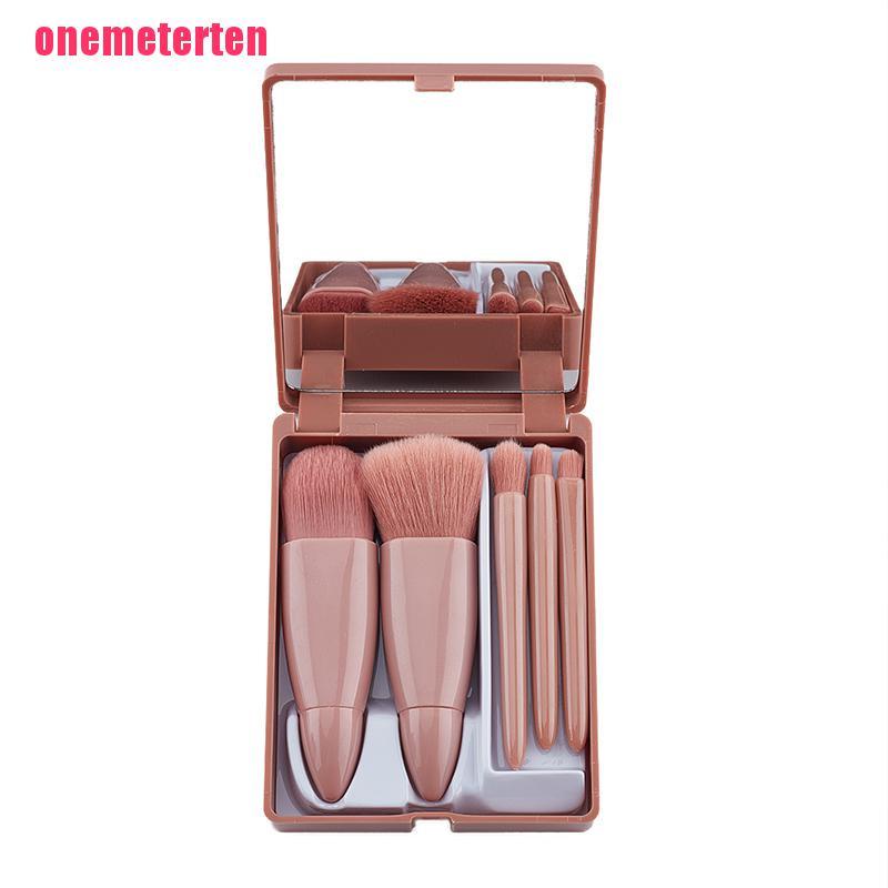 【TEN】Makeup Brushes Set Portable 5Pcs Multi-Function Set With Mirror Blending