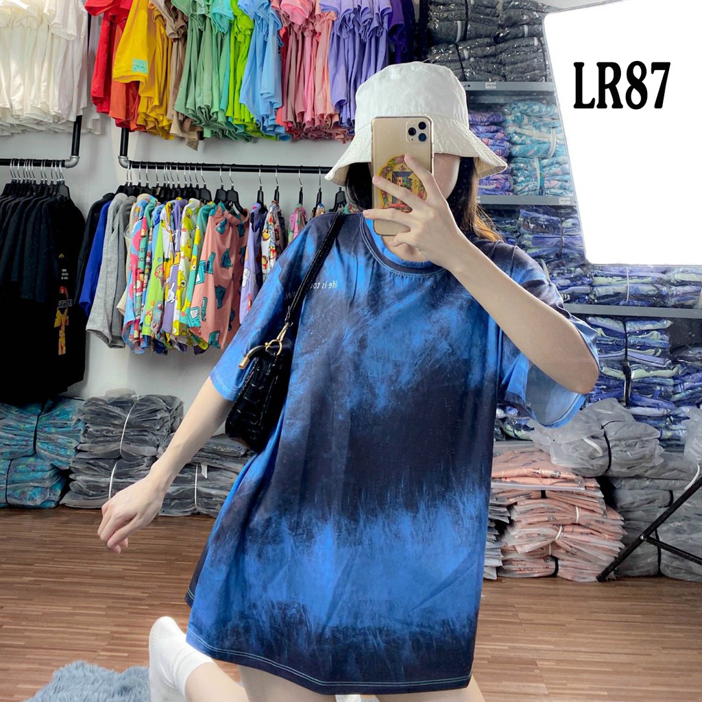 Áo thun loang màu 𝑭𝒓𝒆𝒆𝒔𝒉𝒊𝒑 Áo phông unisex LR87 vải cotton xượt poli co giãn thấm hút tốt, không xù lông