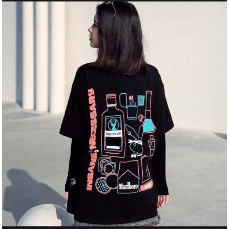 Áo Thun Tay Lỡ Unisex ÍNSANE , Áo Phông Tay Lỡ Nam Nữ Unisex INSANE