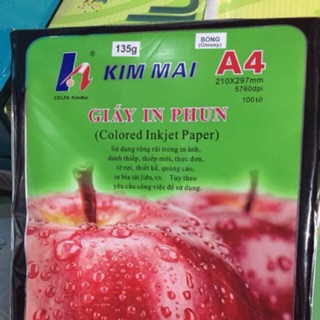 Giấy in màu in ảnh kim mai 100 tờ 135gsm