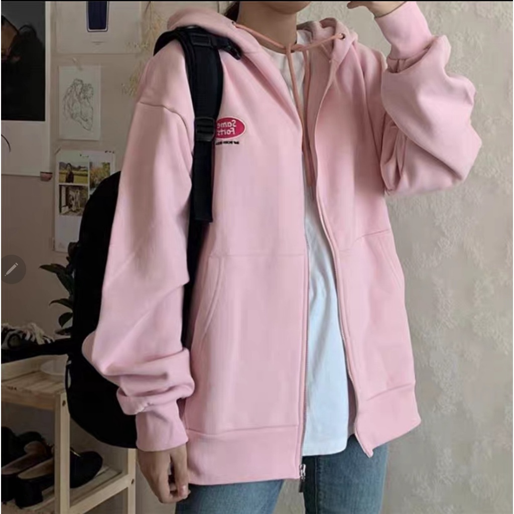 Áo Khoác Hoodie SAME FORTS Vải Nỉ Bông Form Rộng Ulzzang Unisex