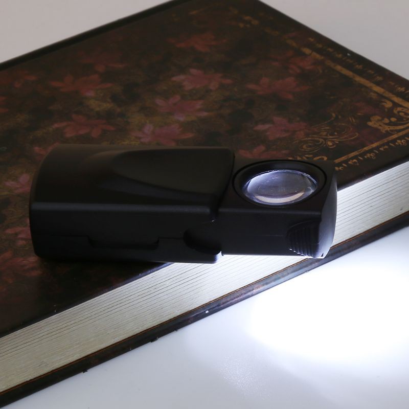Kính hiển vi bỏ túi phóng to 10x có đèn LED dùng để đọc sách
