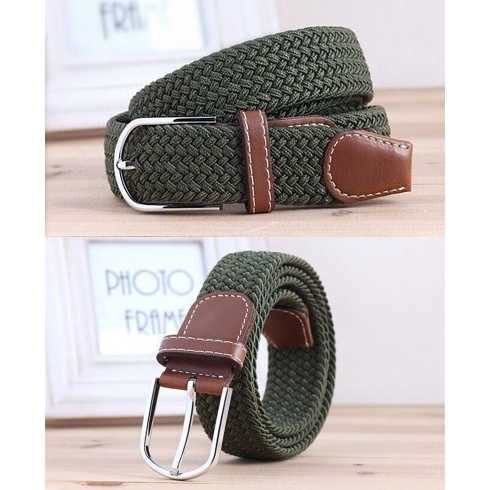 Thắt Lưng Bằng Vải Bố Màu Trơn Co Giãn Phù Hợp Cho Cả Nam Và Nữ