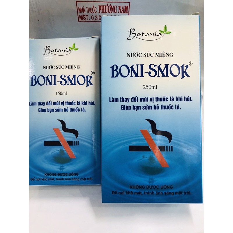 Nước súc miệng BONI-SMOK(chai 150ml & 250ml)