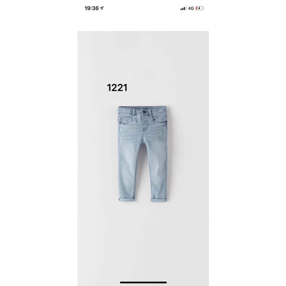 Quần jeans skinny co giãn mềm mại cho bé trai