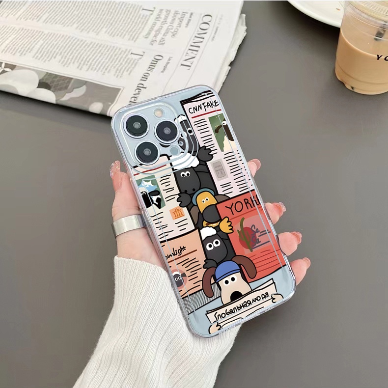 Ốp Điện Thoại TPU Gel Đệm Khí Chống Rơi Màu Đen Hình Báo Cho iPhone 13 Pro Max 14 12 iPhone 11 XR 8 7 SE 2022