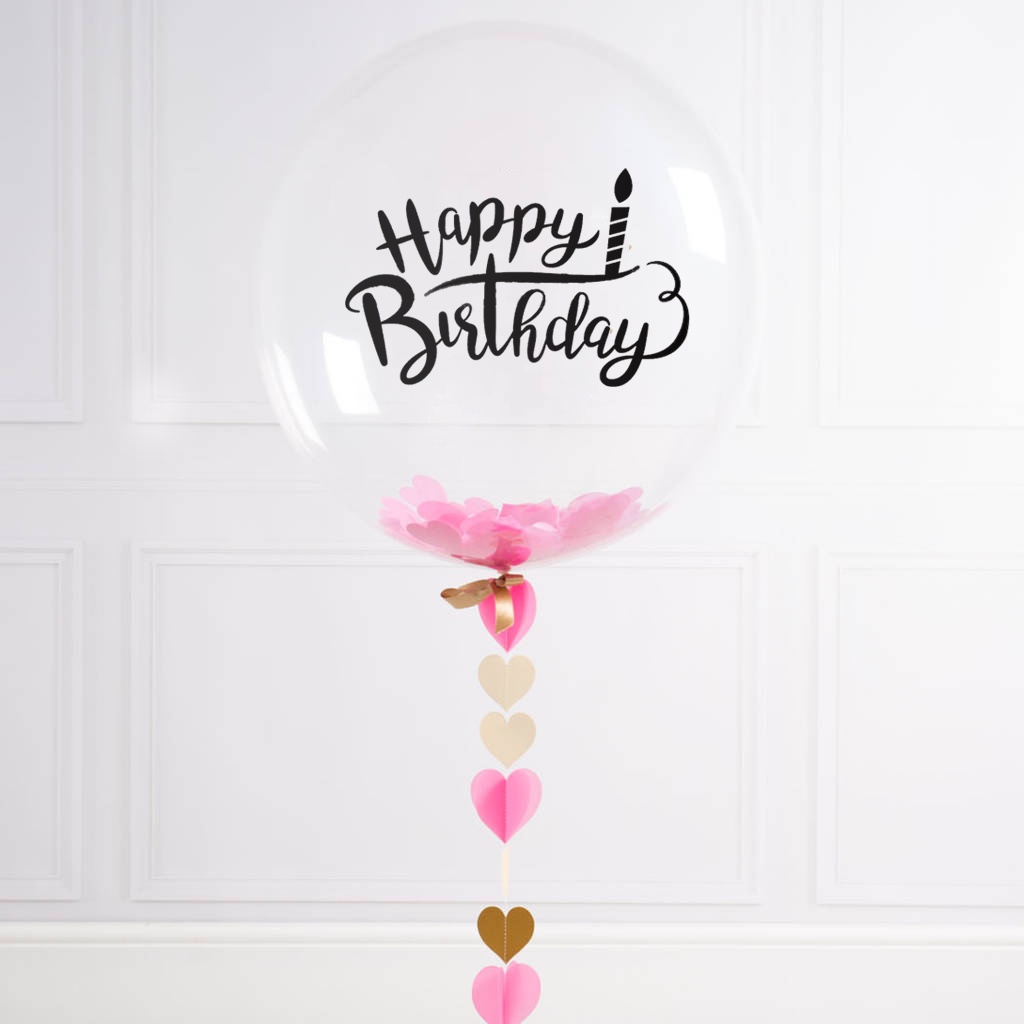 Decal Trang Trí Dán Tường Dán Bóng - Decal Sinh Nhật In Chữ Happy Birthday