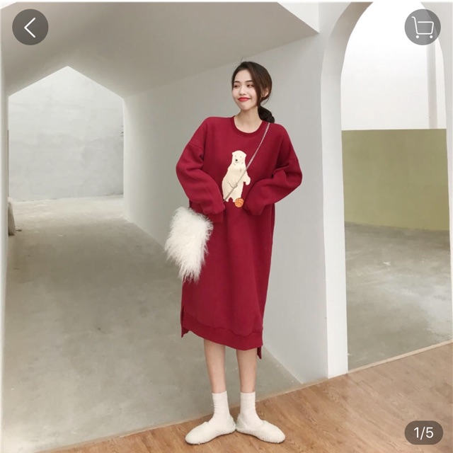 Set 2 váy xuông đỏ