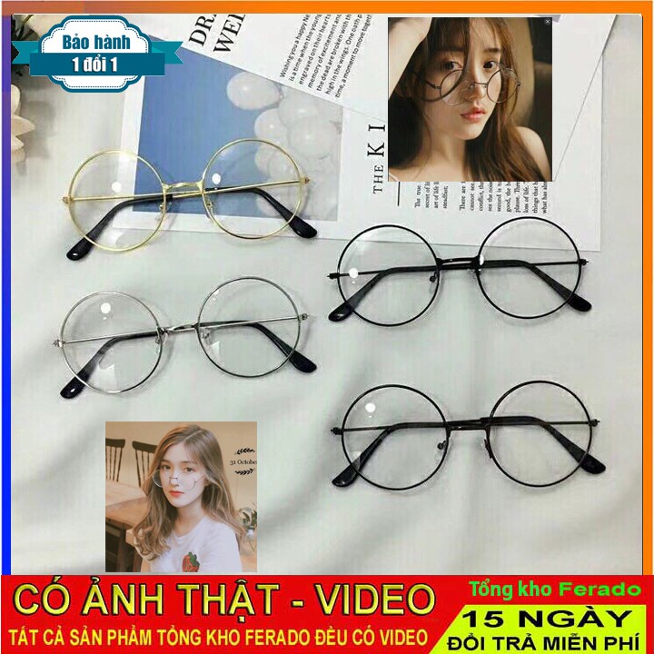 Gọng kính mắt tròn xoe các màu