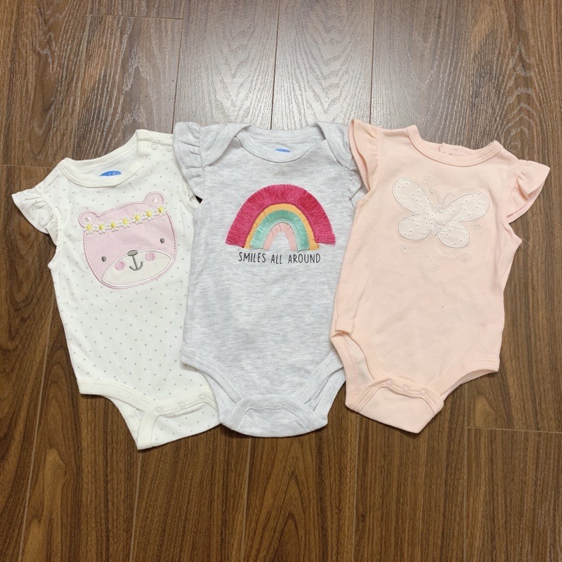 Body bé gái xuất dư các hãng size 0-9m (1 cái)