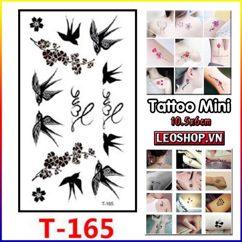 Hình Xăm Dán Mini Chim Én